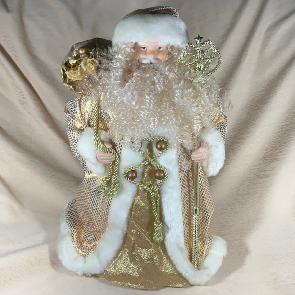 16” Porcelain Old World Wizard Santa Tree Topper